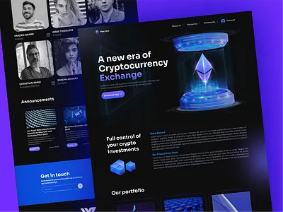 Blockchain Website blockchain branding design metaverse ui ux web3