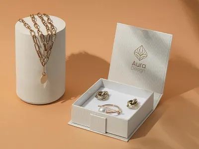 Aura Design | Logo design brand design brand identity branding graphic design jewelry packaging logo package package design