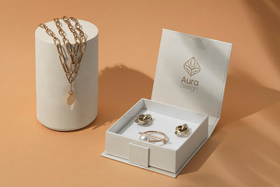 Aura Design | Logo design brand design brand identity branding graphic design jewelry packaging logo package package design
