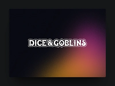 Dice&Goblins - Thank you card brand brand design brand graphic brand identity branding cards design designer figma gradient grain graphic graphic design identity illustration marketing print print design printing visual identity