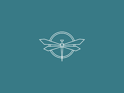 Dragonfly branding circular dragonfly logo elegant grometric lines logo minimal organic