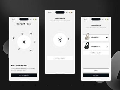 Bluetooth Finder app bluetooth mobile ui ux