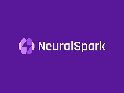 neural spark ai driven bolt brain brainpower cognition dynamic electrify eletric energize evolution icon innovation intelligence logo mind neural smart smarttech spark symbol