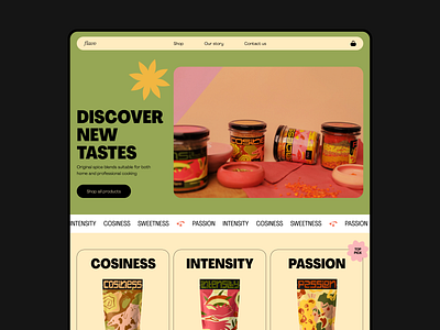 Ecommerce Website for Flavo branding ecommerce homepage landing page store design ui ux webdesign website design