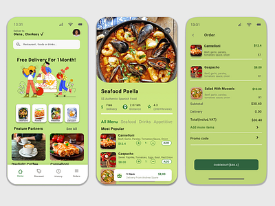 UI Design for Food Delivery App food delivery app ui