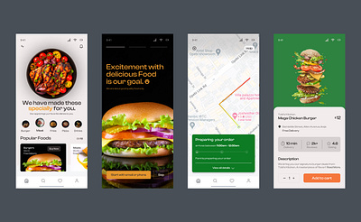 Food delivery app (Day 4 of 30 days design challenge) app design design figma food delivery app graphic design product design ui ux