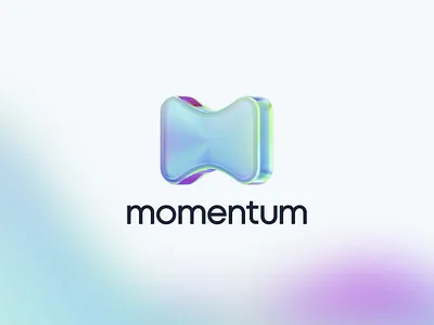 Momentum 3d blur brand branding design gradient icon logo mark mesh