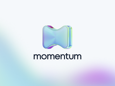 Momentum 3d blur brand branding design gradient icon logo mark mesh