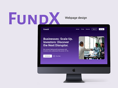 FundX desktop fund raisers investors website design ui website design