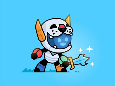 Voltron - Defender of the Universe anime branding cartoon character cute design digital flat funny icon illustration logo manga mascot outline robot sticker sword vector voltron