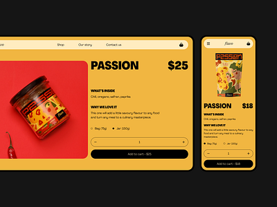 Online Store for Flavo brand identity branding design ecommerce homepage landing page online store packaging product page ui ux