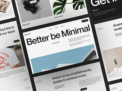 Minimal - Design Agency Landing Page Website app branding design graphic design illustration