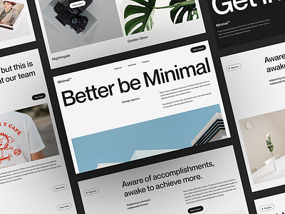 Minimal - Design Agency Landing Page Website app branding design graphic design illustration