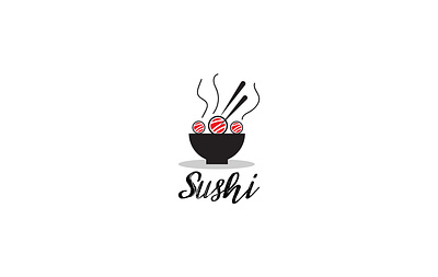 sushi Japanese food logo branding design food graphic design health icon japan logo logo design logo designer logos restaurant sushi vector