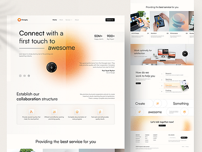 Orangely - Digital Agency Website app branding design graphic design illustration logo typography ui ux vector