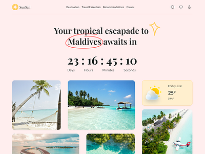 DailyUI #014 - Countdown Timer concept countdown timer dailyui ui vacation planner website