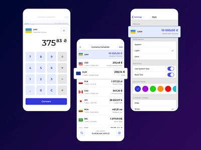 Mobile App - Currency Converter app converter currency figma finance ios mobile ui ux