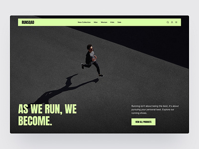 Running Shoes eCommerce Website clean graphic design landing page modern premium responsive run shoes sport ui design user experience user interface ux design web web design web designer webpage website website design website designer