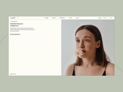 Laurits® Divided Project Slider animation art direction branding creative agency design figma flat layout melancholic minimal minimalism minimalist modern portfolio ui ux web webdesign website white space