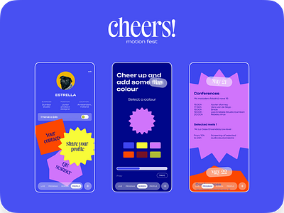 Cheers! motion fest - UI Design animation fest graphic design logo motion graphics ui
