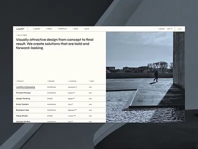 Laurits® Interactive Project Showcase animation architecture art direction branding design figma flat layout melancholic minimal minimalism minimalist modern portfolio ui ux web webdesign website white space