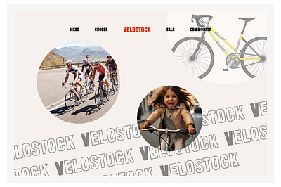 Velostock bike onlineshop design typography ui ux