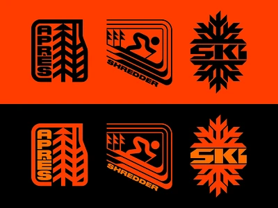 Ski merch designs alpine apres beer brewing forest hill icon illustration logo nature retro ski snow snowboarding snowflake symbol tree typography winter winter sport