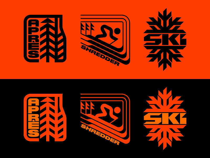 Ski merch designs alpine apres beer brewing forest hill icon illustration logo nature retro ski snow snowboarding snowflake symbol tree typography winter winter sport
