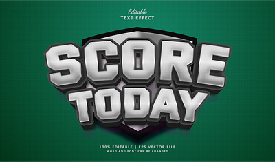 Text Effect Score Today 3d logo sport text effect