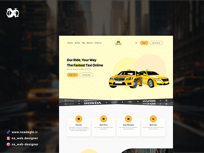 Taxi Online website figmadesign taxi taxi online ui uidesign ux webdesign