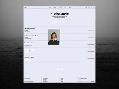 Laurits® Website animation art direction branding creative agency design figma flat layout melancholic minimal minimalism minimalist modern portfolio ui ux web webdesign website white space