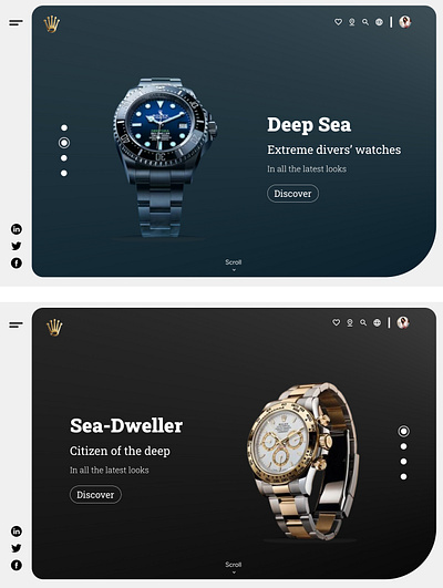 Rolex Heroic Landing Page | UI Design figma landing page typography ui ui design ux