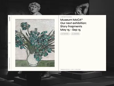 Laurits® Museum Website animation art direction branding design figma flat layout melancholic minimal minimalism minimalist modern museum portfolio ui ux web webdesign website white space