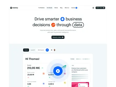 Memory website 🌐 hero homepage landing landing page memory user interface web web design website website design