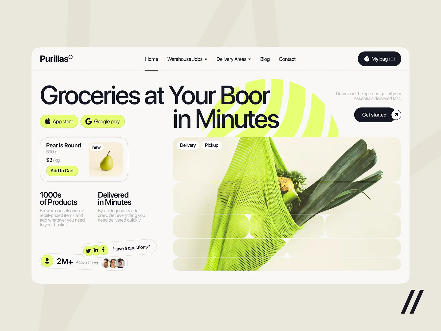 Innovative Grocery Website Design for Fast Delivery