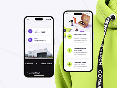 GoMerch - 2024 redesign concept - mobile version 3d b2b design gomerch graphic design merch merchandise mobile responsive ui ux web webdesign website