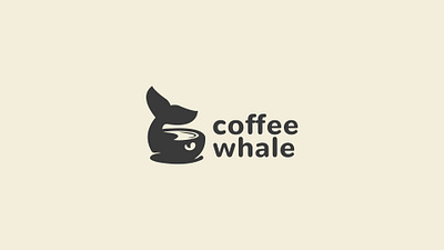 COFFEE WHALE - Logo Identity branding coffee logo graphic design logo logo identity minimal minimalist whale logo