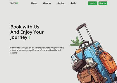 Travel website Landing page