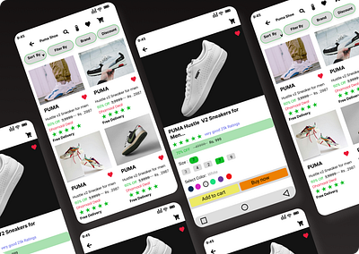 Shoe Selling App Design brand identity branding design figma illustration ui user experience user feedback user interface user research uset testing ux visual identity