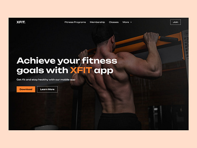 Fitness App Website fitness saas ui ux web design