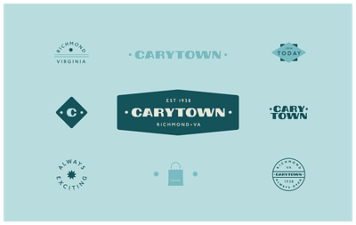 Carytown | Richmond, VA brand identity branding campfireandco graphic design illustration logo