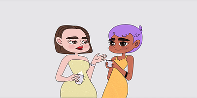 Coffee conversations 2d animation animation character art chat coffee conversation design digital painting gif animation illustration motion motion graphics motion illustration siblings sister
