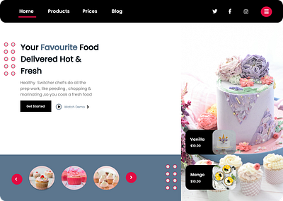 cake landing page design abudhabi app design branding cake design figma food illustration ksa landing page design mobile app uae ui ui trend user experience user interface user research ux visual identity