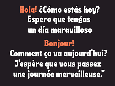 Hola! & Bonjour!🙌 accompanied by multilingual support. Krobold branding designs font fontdesigns graphic design