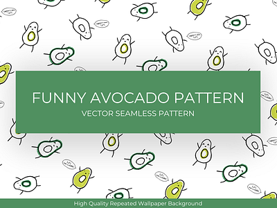 Funny Avocado Seamless Pattern avocado background avocado pattern avocado wallpaper avocados branding cute wallpaper fun background fun pattern graphic design seamless pattern