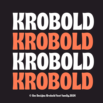 Krobold Font Family font graphic design logo