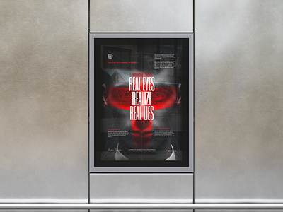 REAL EYES REALIZE REAL LIES design figma graphic design movie poster poster design postereveryday typography ui