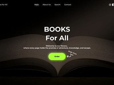 Landing Page book design order ui uiux ux website