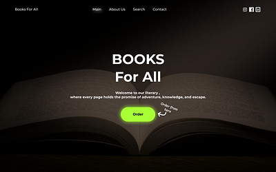 Landing Page book design order ui uiux ux website