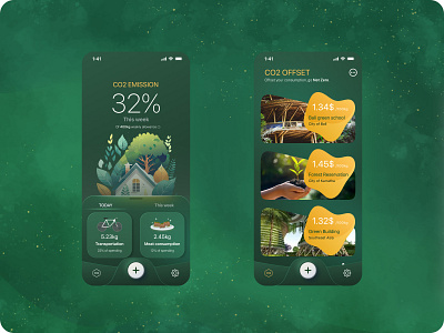 Sustainability App app green interface mobile mobile app product design sustainability ui